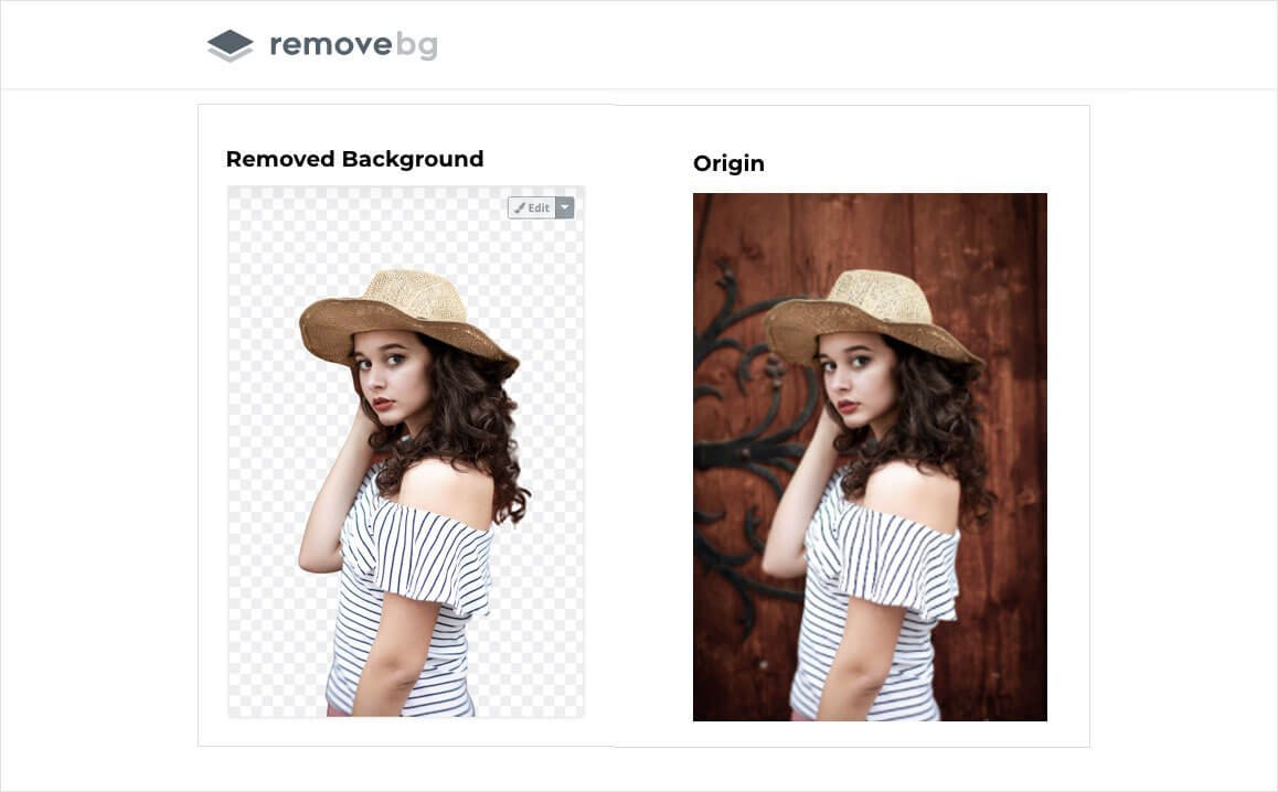 Portrait photo with background cleanly removed using Remove.bg AI tool