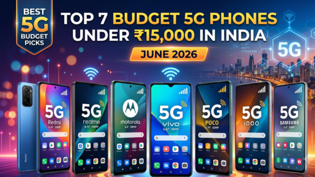 Top 7 Budget 5G Phones Under ₹15,000 in India (June 2026)