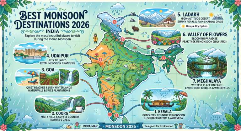 best monsoon destinations 2026