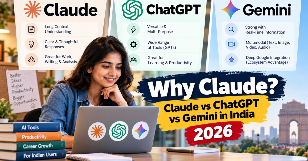 Why Claude? Claude vs ChatGPT vs Gemini in India (2026)